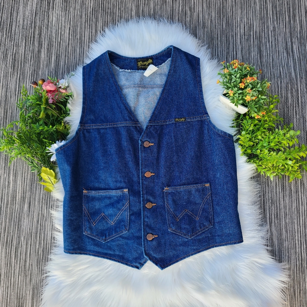 WRANGLER No Fault Denim Vest ~ Adult LG
